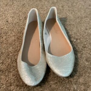 American Eagle By Payless Silver Ballet Flats